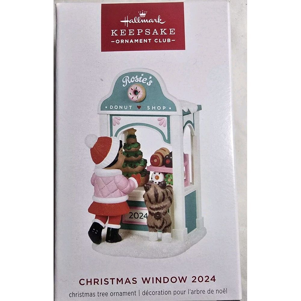 Hallmark Member‎ Exclusive Ornament Christmas Window 2024 Series Donut Shop #22
